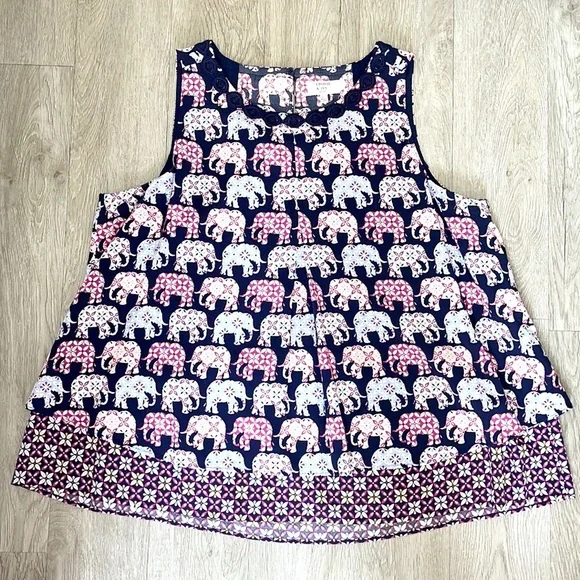 Crown & Ivy sleeveless tiered top! - Picture 4 of 6